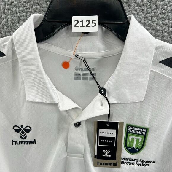 Men's Greenville Triumph Soccer USL League One Medium M Hummel Polo Shirt NEW - Picture 16 of 16